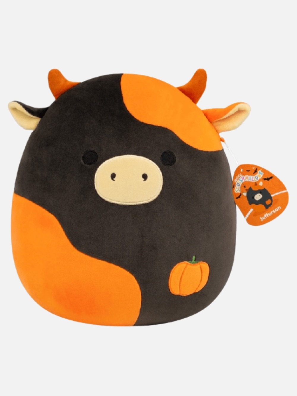 NWT 14” Jefferson the Halloween Pumpkin Cow Squishmallow